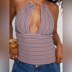 NWT Princess Polly Sit In Silence Cut Out Top